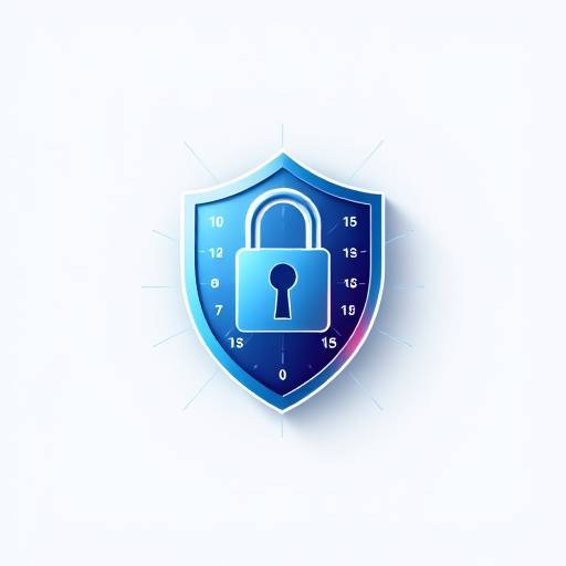 Illustratie van een slot met een schild, symboliserend gegevensbescherming en privacy.